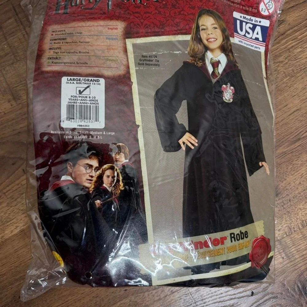 Harry Potter Gryffindor Costume Robe Bundle Scarf, Tie & Glasses Halloween